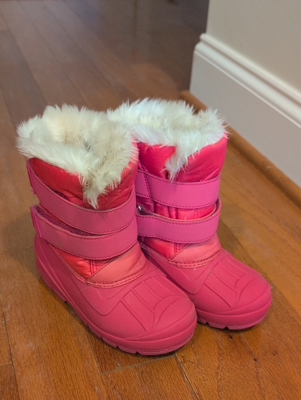 Girls' Pink Faux-Fur Winter Boots